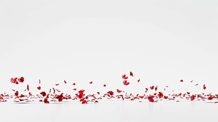 A white background with red hearts in