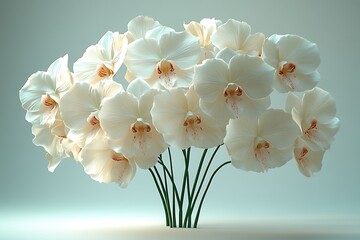 Elegant Bouquet of Delicate White Orchids