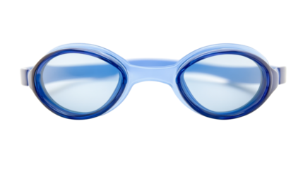 Blue swim goggles, isolated on transparent background