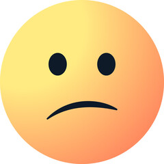 Fototapeta premium Confused emoticon, confusing face emoji reaction, sticker, emotion