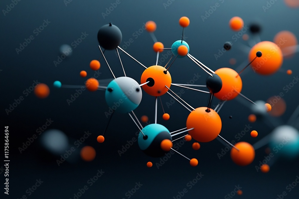 Aufkleber vibrant abstract of interlinked digital symbols showcasing a dynamic and futuristic cyber community 
