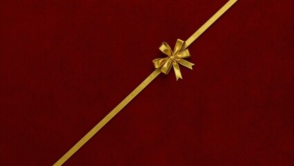 Elegant burgundy background with golden ribbon ideal for holiday events