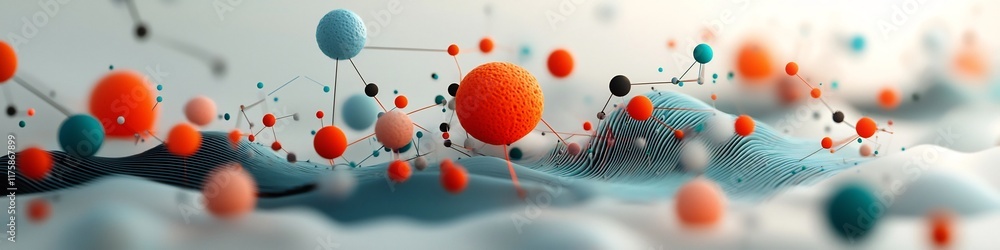 Poster vibrant visualization of social interaction dynamics in a community an abstract digital showcasing t