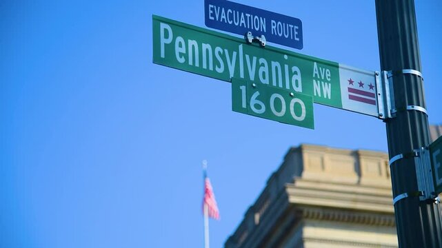 1600 Pennsylvania Avenue in Washington DC, USA. The White House address