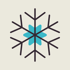 Snowflakes vector icon. Winter sign