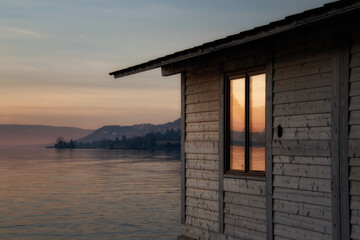 Cabaña en paseo de Montreux, Suiza