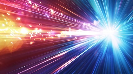 Vibrant Light Trails Converging: A Spectrum of Energy and Motion