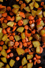 Roasted potatoes and carrots April 29, 2020.