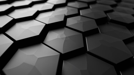 Abstract Hexagonal Pattern: A Dark and Geometric Design