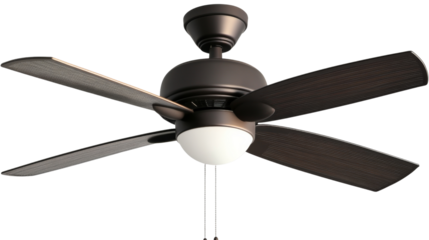 Ceiling fan, isolated on transparent background