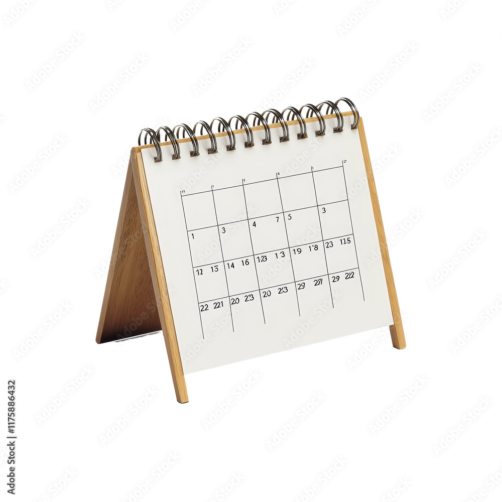 Poster table calendar for december displayed on a transparent background, showcasing dates and layout for m