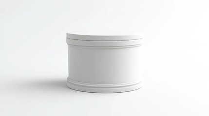 Minimalist White Cylinder Container