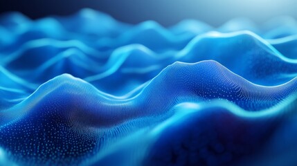 Obraz premium Abstract Blue Wave Pattern