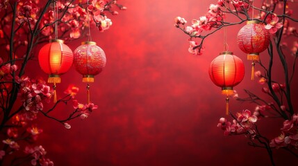 Chinese New Year Celebration with Lanterns