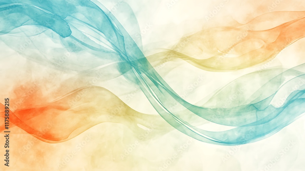 Aufkleber dynamic abstract ink paint style with clear text zone