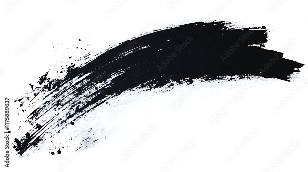 Aufkleber graceful ink paint creation with open space for text