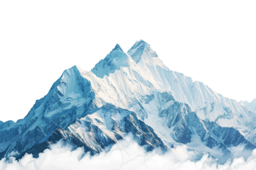 Beautiful Mountain Range at Sunset Isolated on Transparent Background