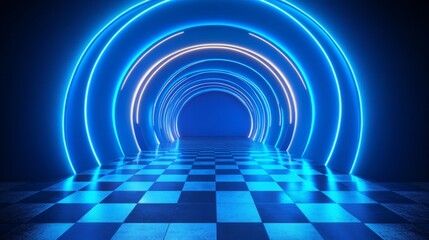 Obraz premium Neon Tunnel Fantasy Background