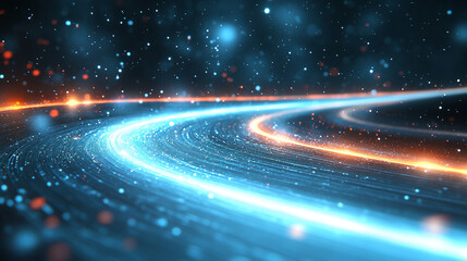 White futuristic background featuring a soft glow with backlight creating a serene atmosphere blank caption space on the side blurred effect suggests minimalism modernity innovation and calmness

