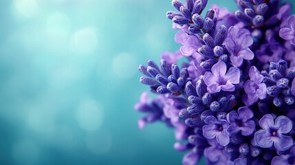 Lavender Bloom on Teal