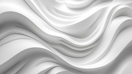 Obraz premium Abstract Flowing White Waves