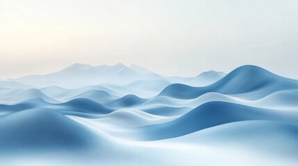 Surreal Blue Dunes Landscape