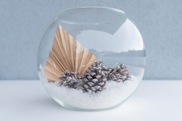 Festive Decorations with Santa Claus, Snow Fun and Snow Globe