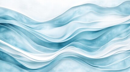 Abstract Blue Wave Pattern