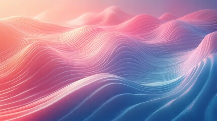 Obraz premium Abstract 3D Waves Landscape
