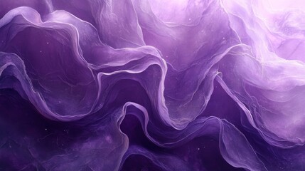 Fototapeta premium Ethereal Purple Abstract Waves