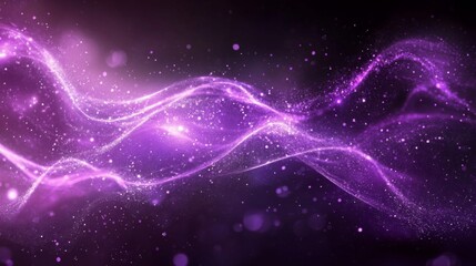 Obraz premium Abstract Purple Light Waves