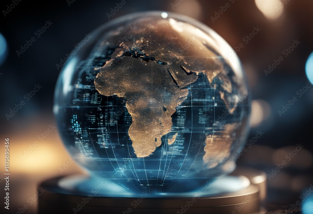 Aufkleber technology globe thi concept internet globally communication connected showing internet