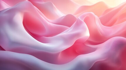 Fototapeta premium Ethereal Pink Fabric Waves