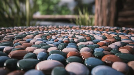 Obraz premium stones on the beach Generative Ai