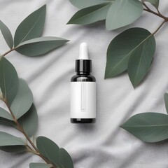 Serum Elegance Dropper Bottle in Nature's Embrace