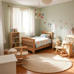 children's room interior design. Farmhouse style children's room interior design. Architecture interior. Farmhouse interior. Farmhouse style.