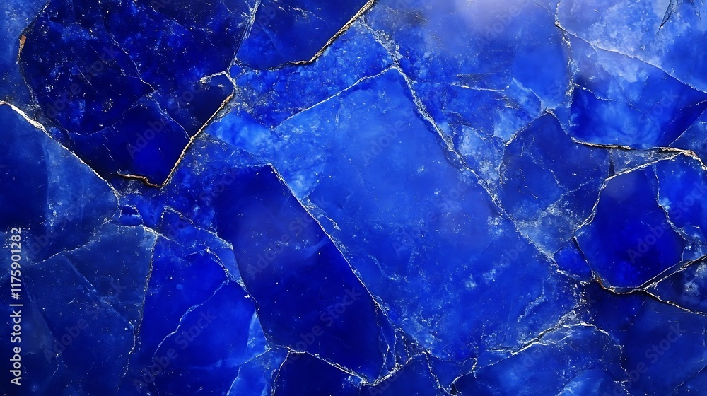 Poster polished lapis lazuli surface with smooth texture and subtle sheen