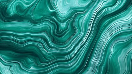 Fototapeta premium A smooth, polished malachite background with a subtle sheen
