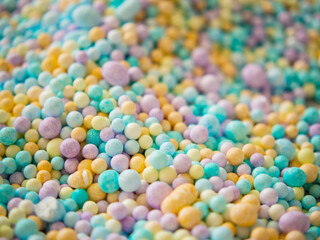 beautiful bright background of colored balloons