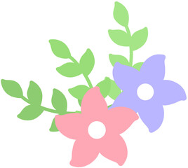 자연 식물 잎 나뭇잎 월계수잎 꽃 일러스트