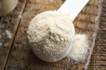 Whey protein powder - healthy nutritional supplement