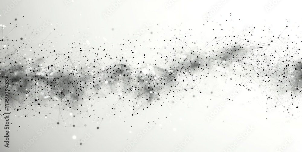 Poster network connecting dot polygon background. concept of network business, technology, data, and chemic