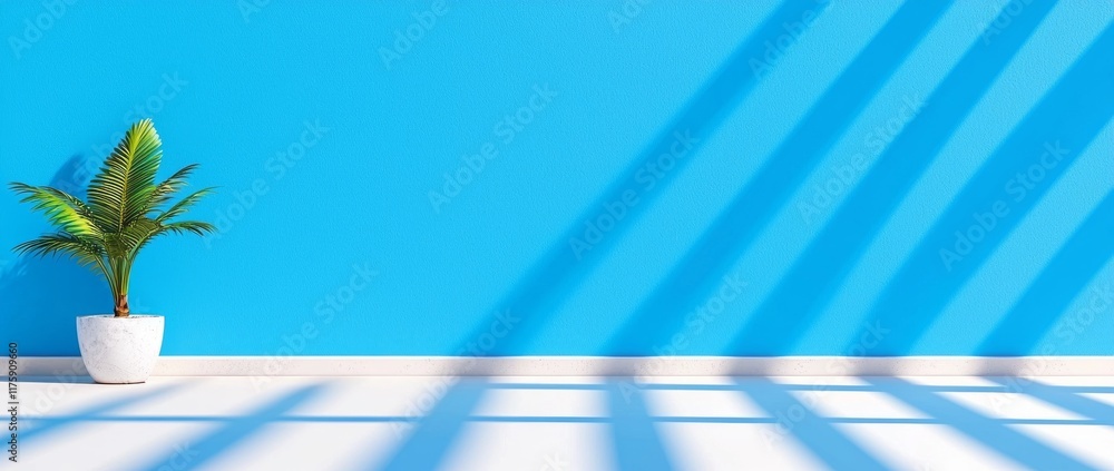 Poster a bare gray cement table in a studio room with an old surface, rough concrete walls, and shadows of 