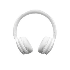Stylish transparent wireless headphones resting on a clean transparent background, perfect for listening on the go, transparent wireless headphones on transparent background