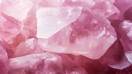 Fototapeta premium A smooth, polished rose quartz background with a subtle sheen