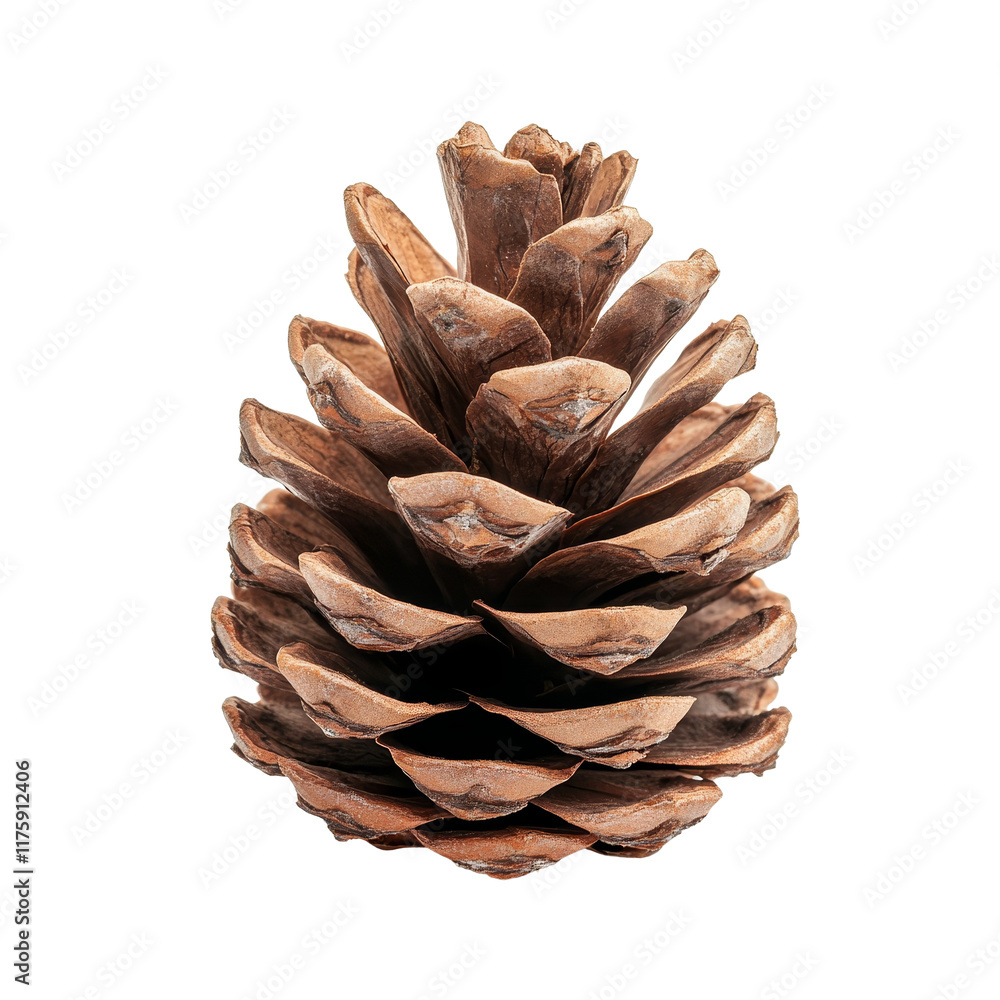 Poster isolated brown pine cone resting on a transparent background showcasing intricate natural texture an