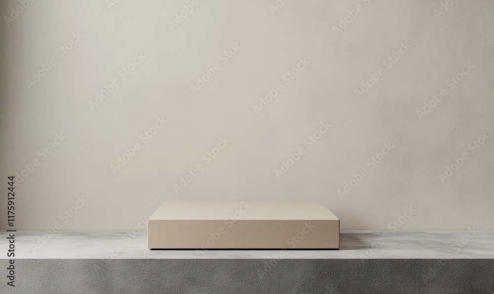 Poster rectangle cardboard package box mockup on a light gray background. a blank mockup template is availa