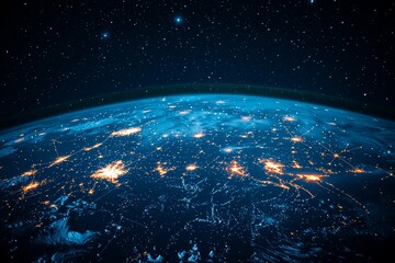 Obraz premium Telecommunication and data transfer facilitated through connection links