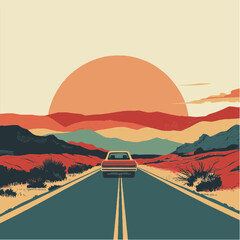 Vektorgrafik aus dem Package:  flat, retro, vintage, modern, art, zeitgeist, film, 