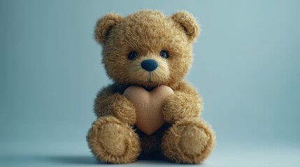 Obraz premium Cute Teddy Bear with Heart for Love